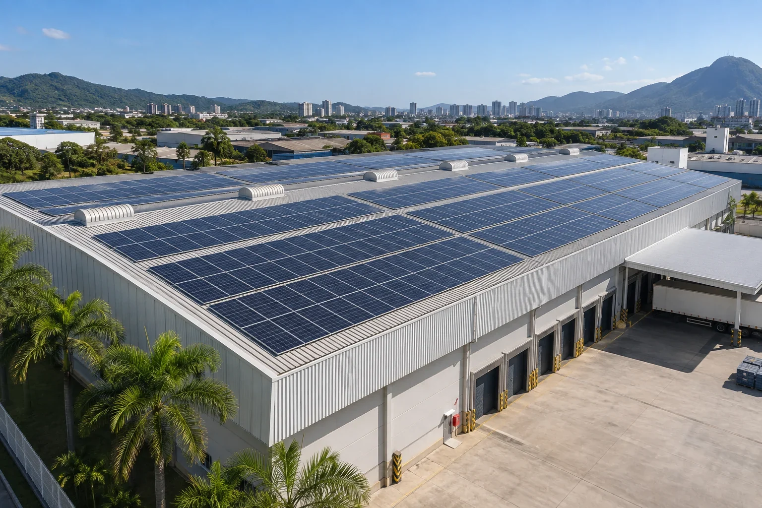 Energia solar comercial — exemplo 1