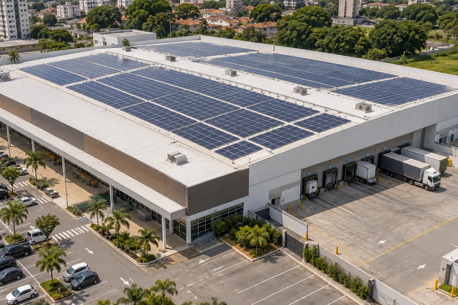 Energia solar comercial — exemplo 6