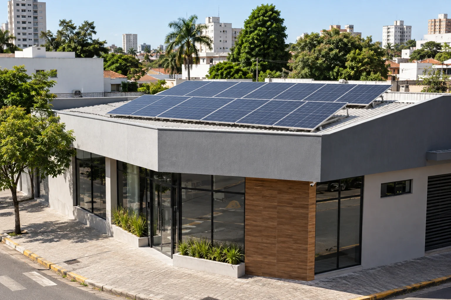 Energia solar comercial — exemplo 8