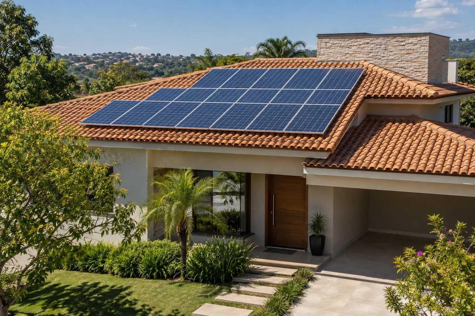 Energia solar residencial — exemplo 1