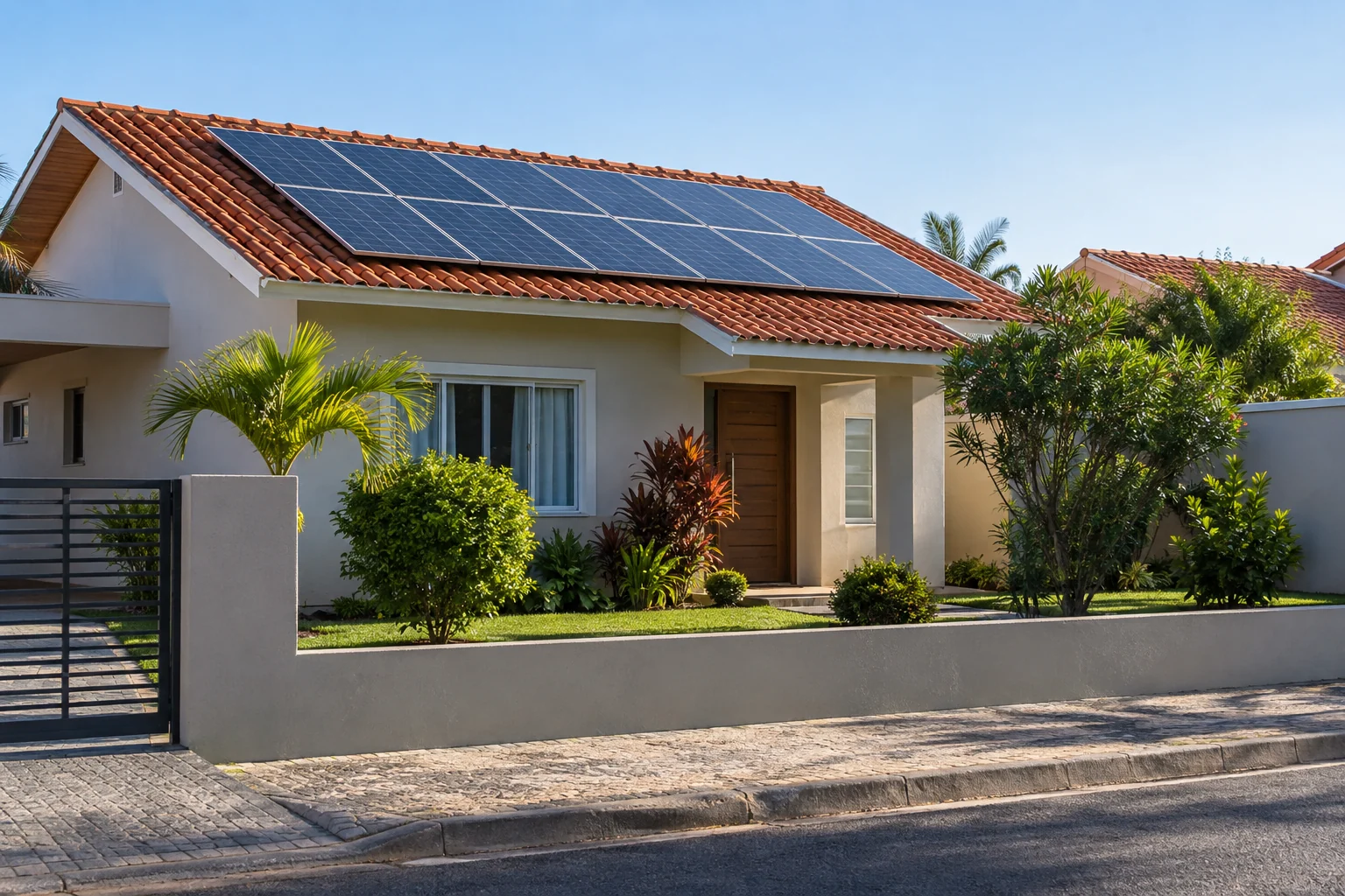 Energia solar residencial — exemplo 8